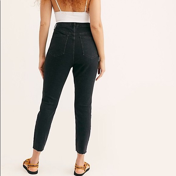 FREE PEOPLE Crvy Mardi High Rise Skinny NWT 29 Blk - Picture 4 of 12